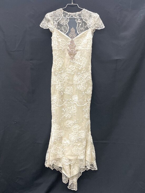 Claire Pettibone Dresses & Skirts - Claire Pettibone Embroidered Lace Sheath Wedding Gown